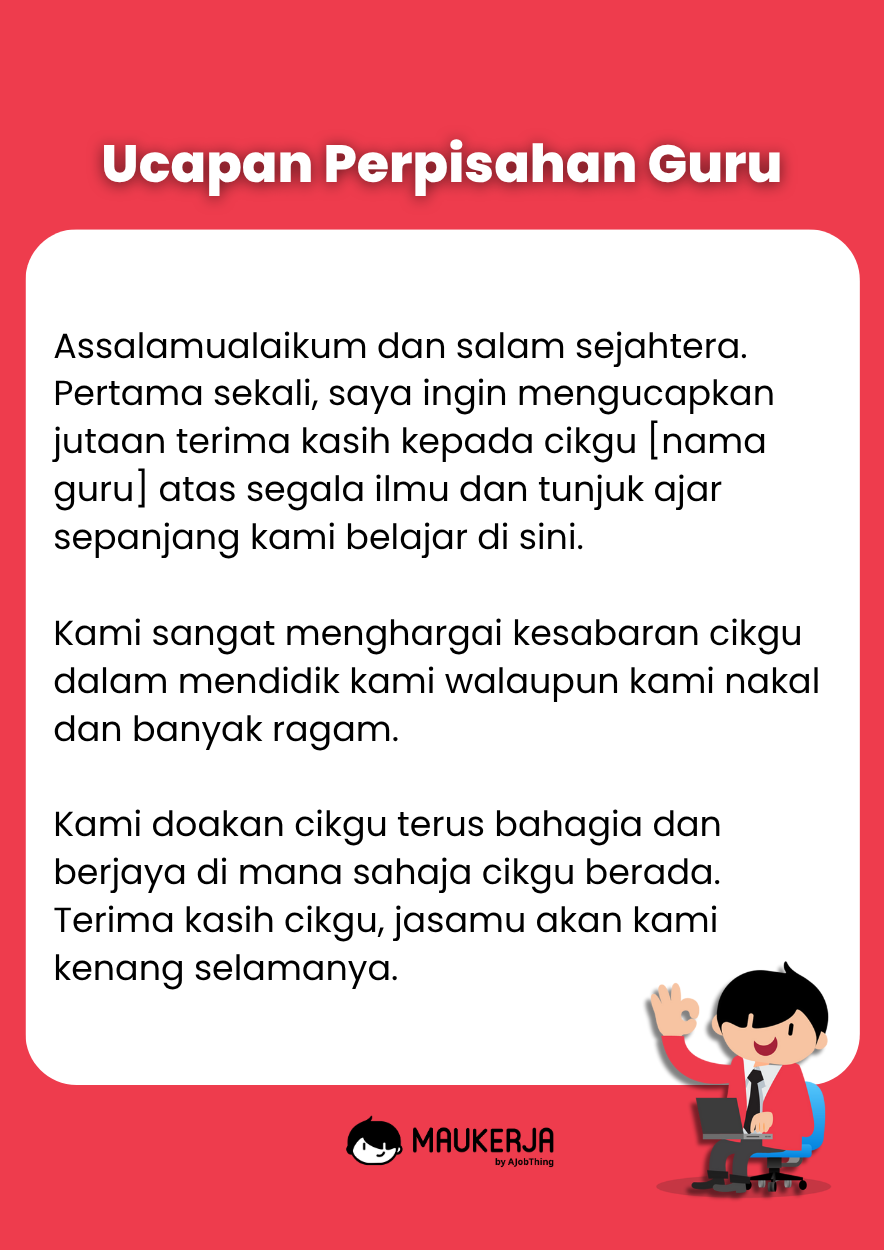 Ucapan Perpisahan Guru